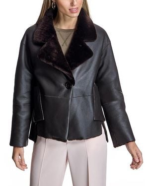 Maximilian Shearling Lamb Jacket - Black