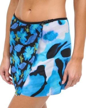 STAUD Sands Skirt Swim Cover-Up - Blue