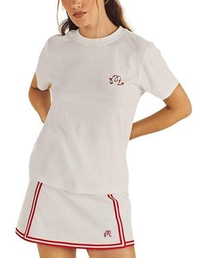 Malbon Cosette Blossom Cotton Tee - White