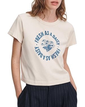 Rag & Bone Fresh As A Daisy Kelly Cotton Perfect Tee - Gray