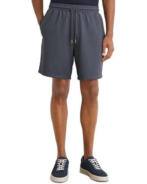 Reiss Vault Textured Drawstring 7 Shorts - Blue