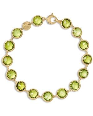 Marco Bicego 18K Peridot Bezel Link Bracelet - Metallic