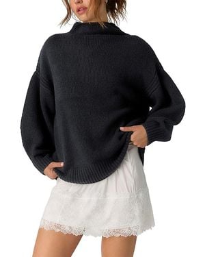 Free People Beaumont Funnel Neck Sweater - Black