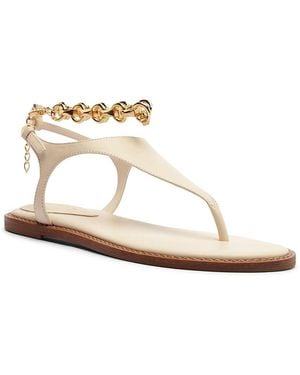 SCHUTZ SHOES Lys Leather Thong Sandals - White