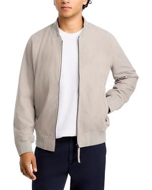 Blank NYC Suede Bomber Jacket - Natural