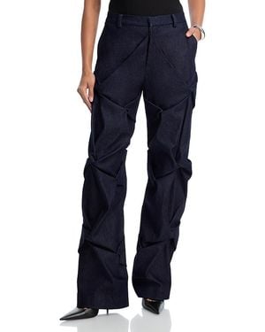 Kate Barton Astrid Denim Draped Pants - Blue