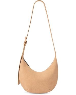 Whistles Sia Small Suede Crossbody Bag - White