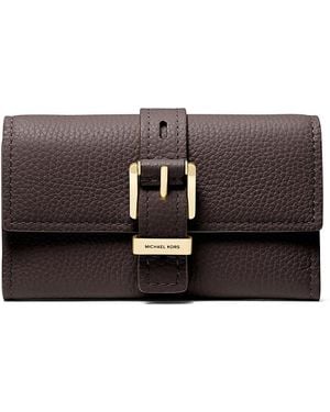 Michael Kors Nolita Medium Flap Trifold Wallet - Gray