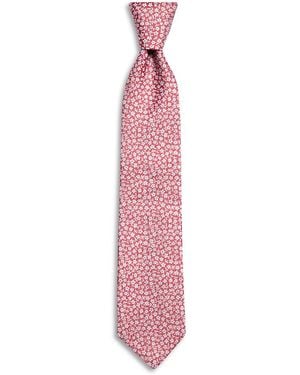Canali Silk Classic Floral Tie - Pink