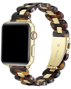 The Posh Tech Aria Resin Stainless Steel Band For Apple Watch - Black