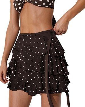 Reiss Cherie Polka Dot Skort - Black