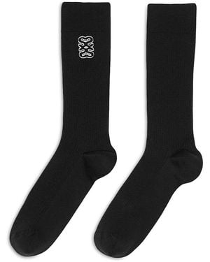 Sandro Embroidered Socks - Black
