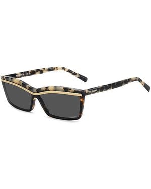 Missoni Solid Rectangular Sunglasses, 63Mm - Metallic
