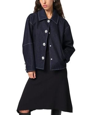 Apparis Indio Raw Denim Cropped Jacket - Blue