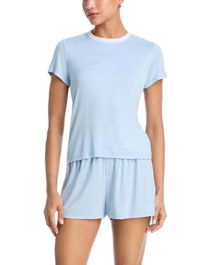 Aqua Great Escape Tee & Shorts Pajama Set - Blue