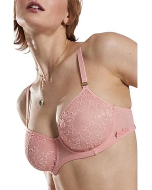 Peachaus Betula Recycled-Tulle Underwired Balconette Bra - Pink