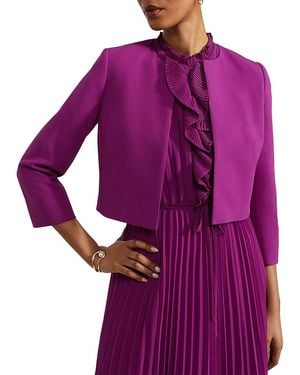 Hobbs Elize Crepe Jacket - Purple