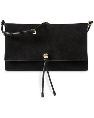Veronica Beard Edit Suede Shoulder Bag - Black
