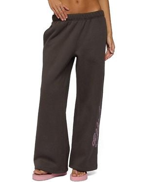 Edikted Always Sequin Sweatpants - Brown