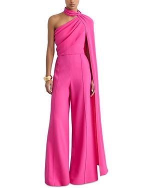 Reiss Petites Draped One Shoulder Jumpsuit - Pink