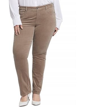 NYDJ Marilyn Straight Leg Corduroy Pants - White