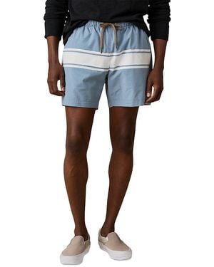 Faherty All Day Classic Fit 6 Bold Stripe Swim Trunks - Blue