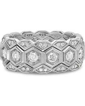 David Yurman Hex Stack Ring - White