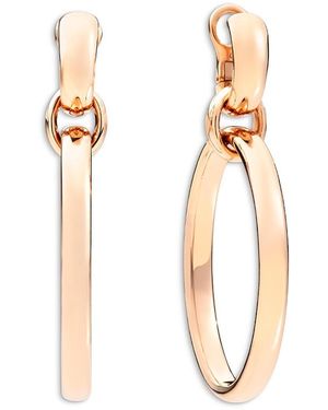 Pomellato 18K Rose Iconica Polished Hoop Earrings - White