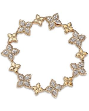 Roberto Coin 18K & Princess Flower Diamond Flower Link Bracelet, 1.32 Tcw - Metallic