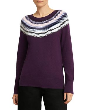 Hobbs Greta Fair Isle Sweater - Purple