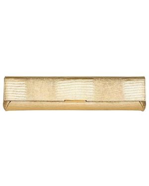 Balmain Long Textured Leather Clutch - Natural