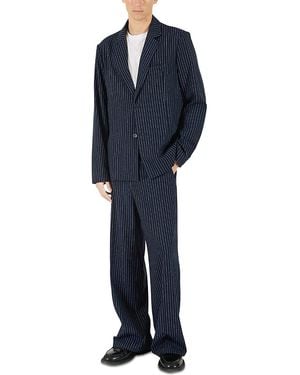 KROST Regular Fit Two Button Pinstripe Blazer - Blue