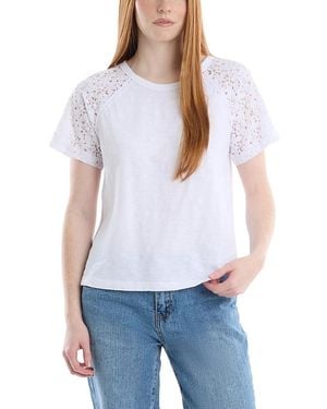 Wilt Clothing Lace Raglan Sleeve Tee - White