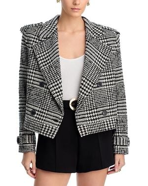 L'Agence Xoey Cropped Trench Coat - Black