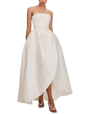 Miss Circle Tomika Jacquard Dipped Hem Wedding Gown - White