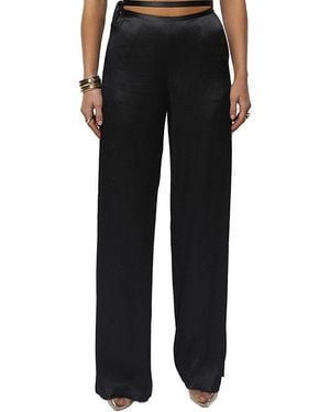 JLUXLABEL Deserae Satin Pants - Black