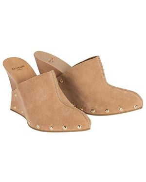 Balmain Wedge Clogs - Natural