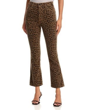 Mother The Hustler Mid Rise Flood Jeans - Brown