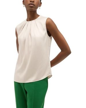 Hobbs Rosanne Pleated Blouse - Green