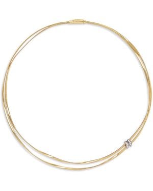 Marco Bicego 18K & Marrakech Diamond Double Strand Collar Necklace, 0.086 Tcw - Natural
