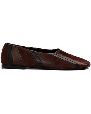 Proenza Schouler Glove Leather & Suede Flats - Brown