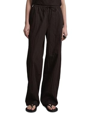 A.Emery A. Emery The Lore Cotton Blend Drawstring Wide Leg Pants - Black