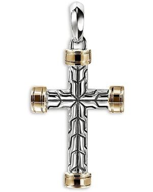 John Hardy 14K & Sterling Jh Essential Cross Pendant - White