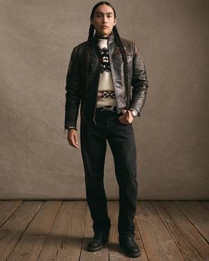 Polo Ralph Lauren X Topa Star Winds Leather Jacket - Multicolor