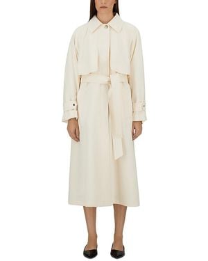 Herno Crinkled Belted Trench Coat - Natural
