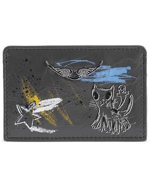 Zadig & Voltaire X Humberto Cruz Zv Pass Leather Card Holder - Gray