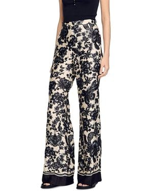Sandro Floral Pants - Black