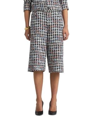 St. John Americana Houndstooth Shorts - Black