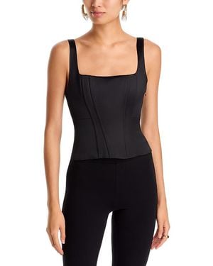GUIZIO Celestial Lace Up Corset Top - Black