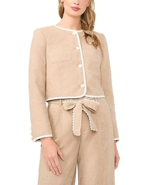 Cece Contrast Patch Pocket Jacket - Natural